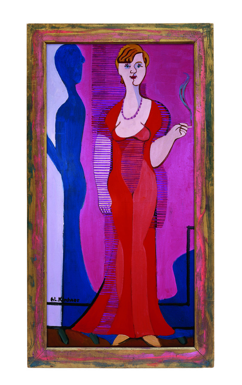 Ernst Ludwig Kirchner Frau in rotem Kleid