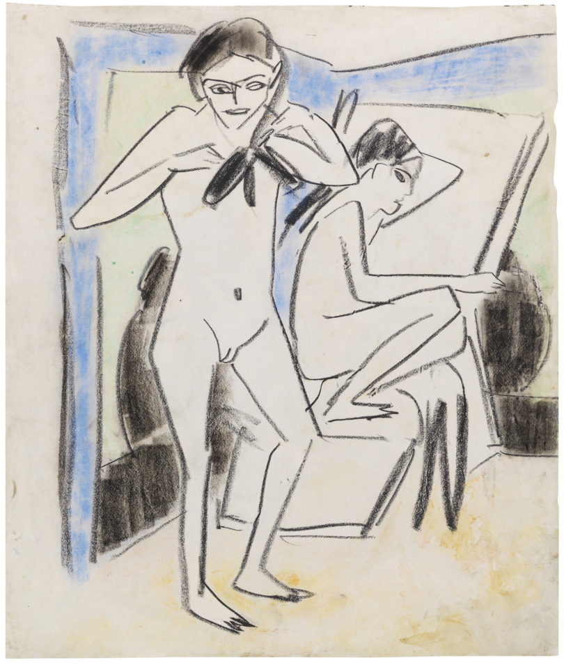 Kirchner „Szene im Atelier (Fränzi (Marzella) und Artistin)“,