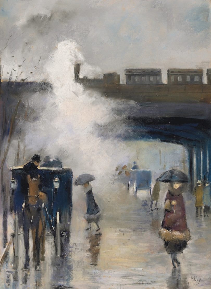 Aufsehen erregte 2014 die Entdeckung von Lesser Urys Pastell „Berlin Alexanderplatz“ aus der Zeit um 1915/20 bei „Kunst und Krempel“ im Bayerischen Fernsehen. Für 160.000 Pfund wechselte das Bild bei Christie’s wenig später den Besitzer. © Christie’s, London