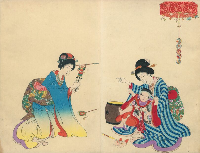 Leporello Ukiyo-e Holzschnitt