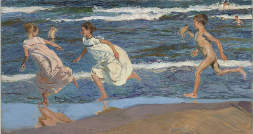 Joaquin Sorolla Kinder am Strand Gemälde