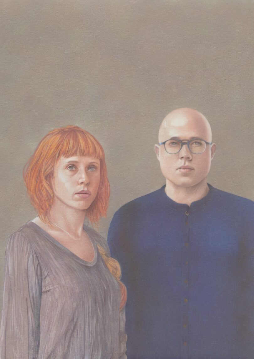 Auf der Suche nach Aufrichtigkeit in einer digitalisierten Welt: das Künstlerpaar Holly Herndon und Mat Dryhurst, wie KI sie sieht. © Herndon Dryhurst Studio