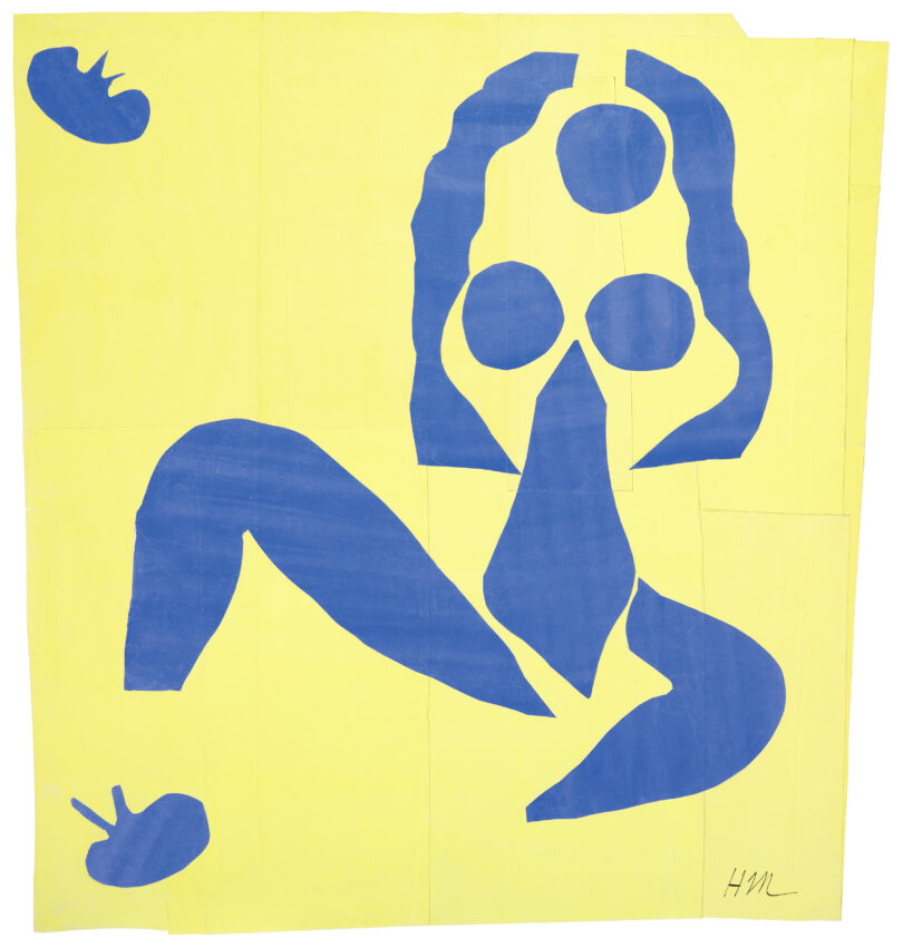 Scherenschnitt „Blauer Frauenakt, der Frosch“ von Henri Matisse aus dem Jahr 1952.