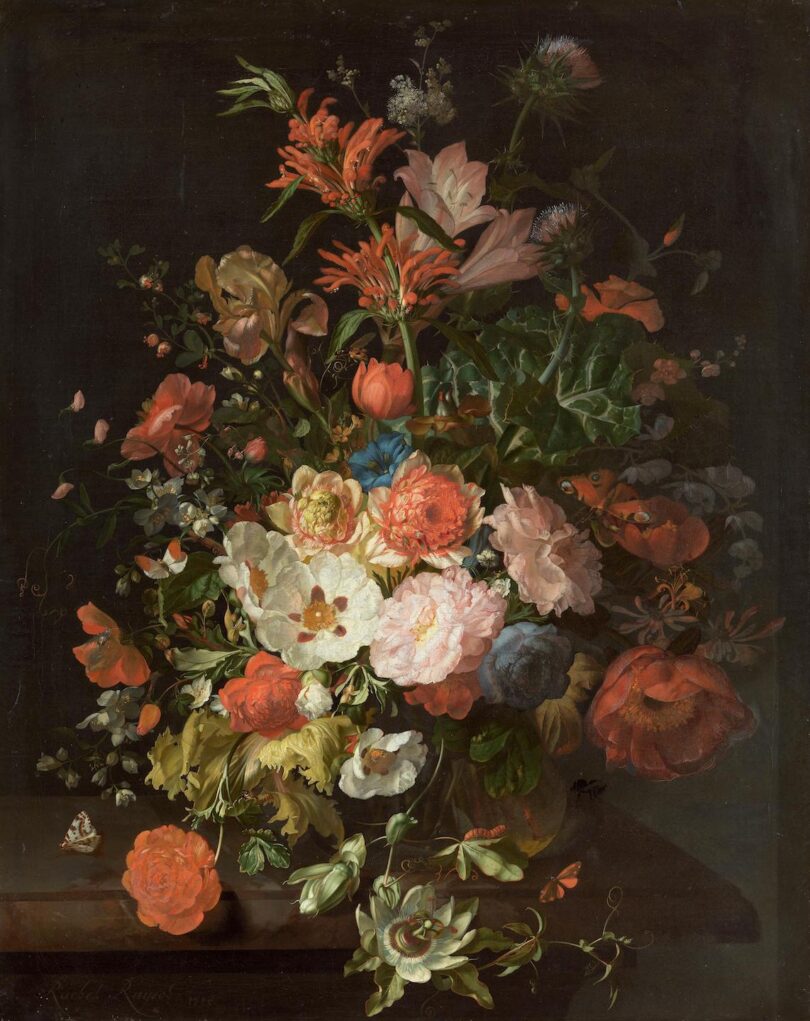 „Blumenstrauß“ heißt Rachel Rutschs Gemälde aus dem Jahr 1715, zu sehen in der Alten Pinakothek in München