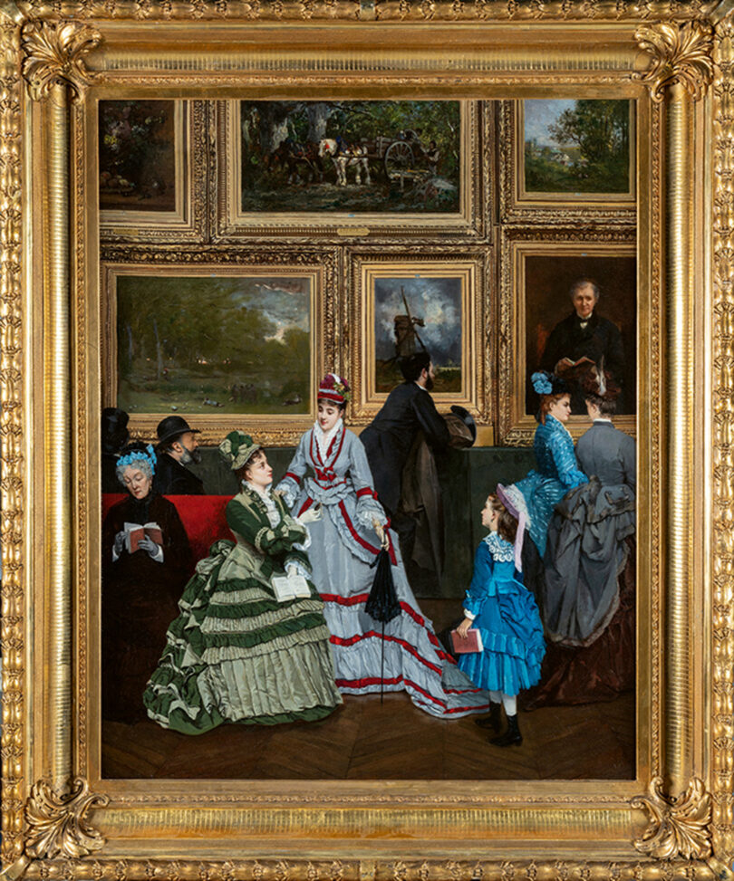 Eng an eng hing die Malerei im „Salon“, wie auf Camille Cabaillot-Lassalles Gemälde aus dem Jahr 1874 zu sehen. © Sophie Crépy/Musée d’Orsay, dist. RMN-Grand Palais