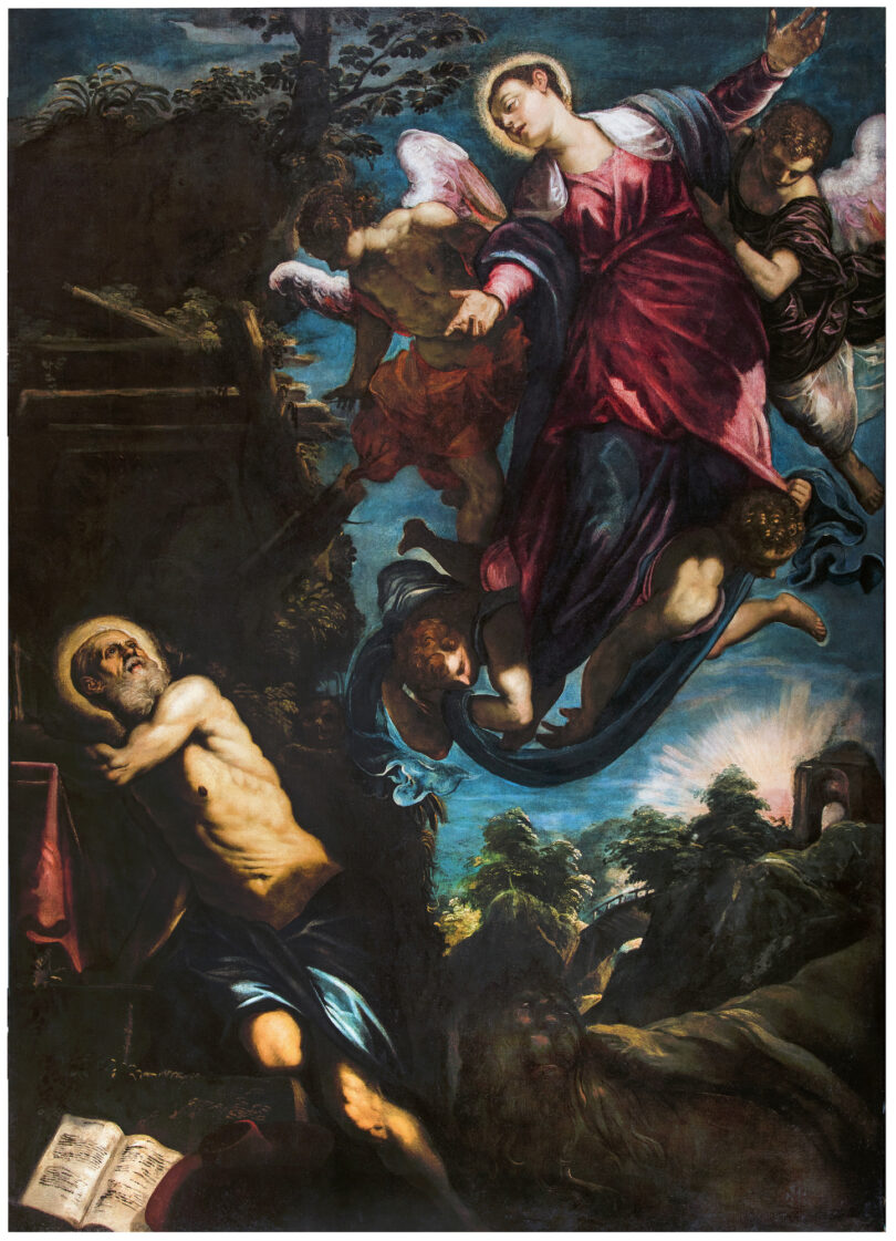 Um 1580 malte Tintoretto für die Scuola di San Girolamo die Marienvision des Heiligen Hieronymus. Bald steht Walton Fords Vision des Löwen in Dialog mit dem Werk.