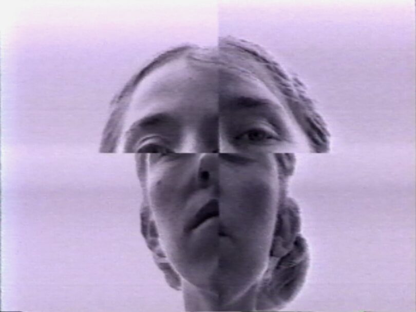 Videostill aus Kristin Lucas' „Host“ von 1997 (7′36″), Farbe, Ton