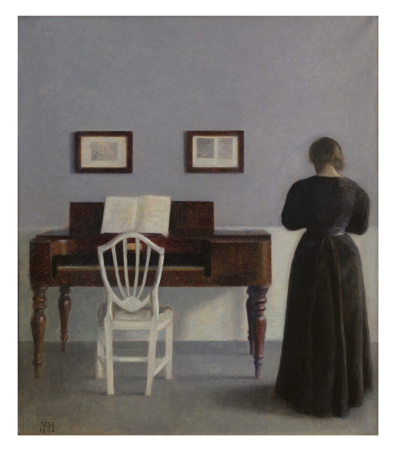 „Interieur mit der Frau des Künstlers in Rückenansicht“ (1901)