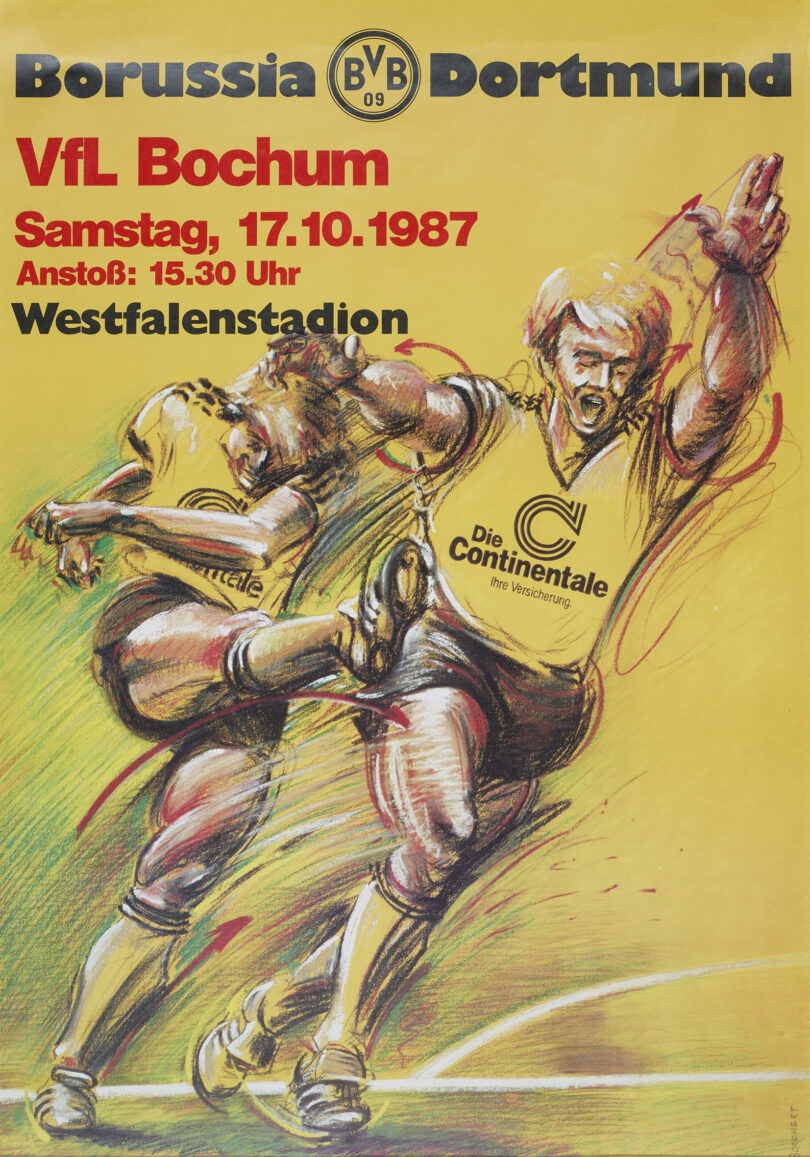 Andreas Slominski, „Borussia Dortmund – VfL Bochum“, 1986–1988 ist Teil unserer Fußball-Ausstellungen