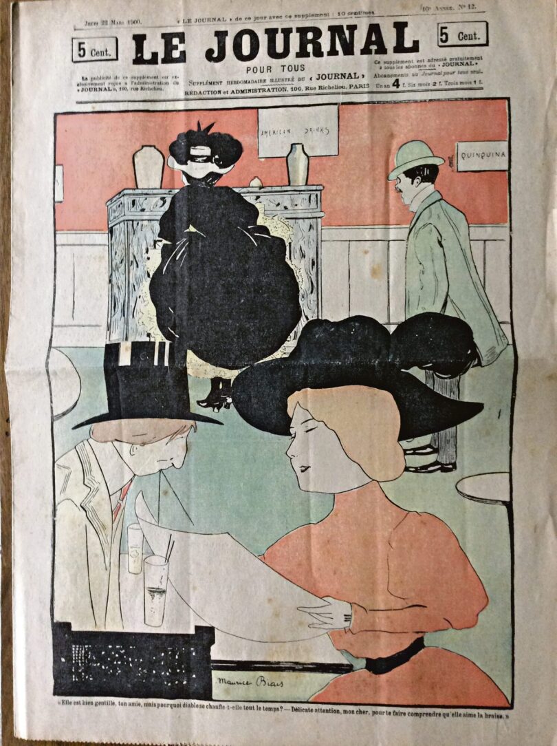 Maurice Biais (1872 - 1926), Le Journal pour tous, Umschlagzeichnung, Paris, 22. März 1900, 30,5 x 23,5 cm, Privatbesitz, München