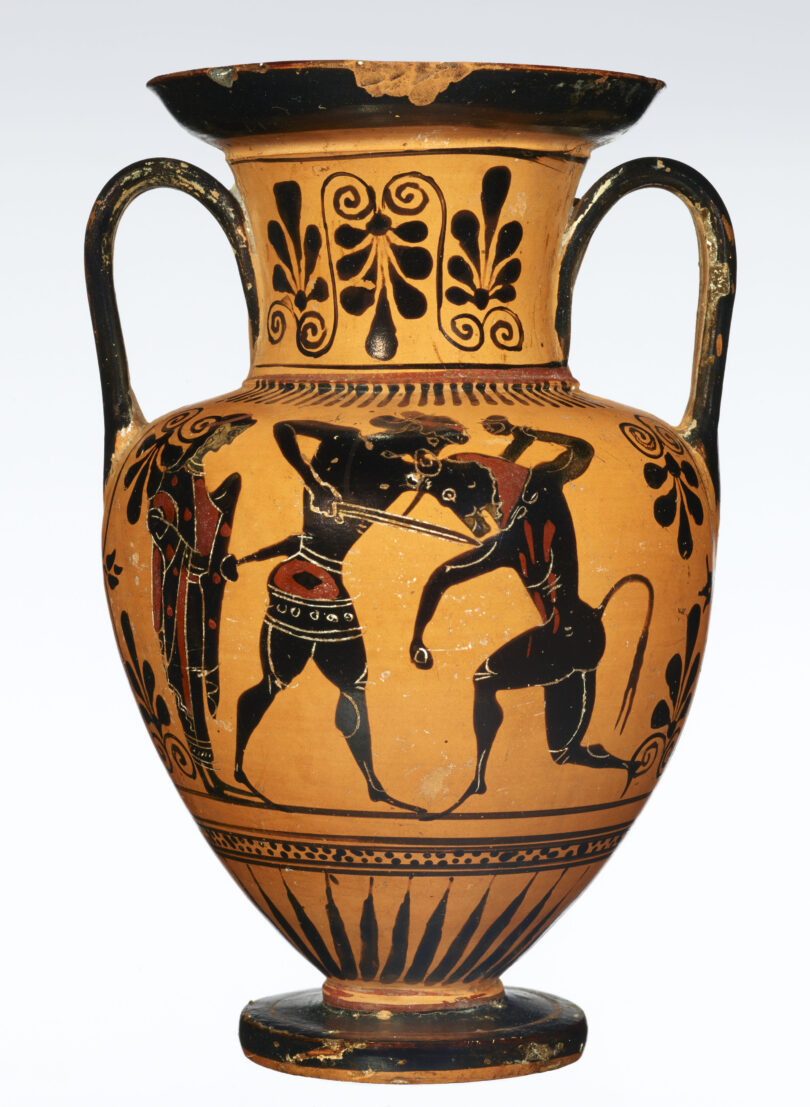 Amphora, „Theseus und Minotaurus“, attisch, um 500 v. Chr