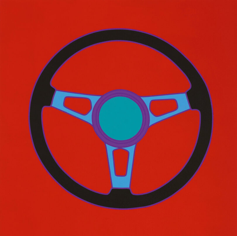 Michael Craig-Martin „Untitled (Steering Wheel Red)“ 2024