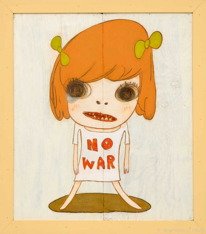 Yoshitomo Nara, No War, 2019. Collection of the artist, courtesy of Pace Gallery